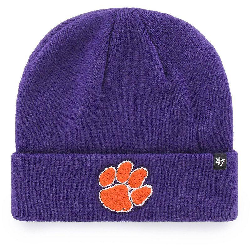 Mens 47 Clemson Tigers Raised Cuffed Knit Hat Product Image