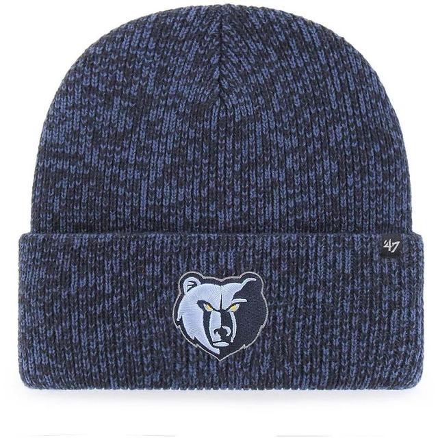 Mens 47 Navy Memphis Grizzlies Brain Freeze Cuffed Knit Hat, Grz Blue Product Image