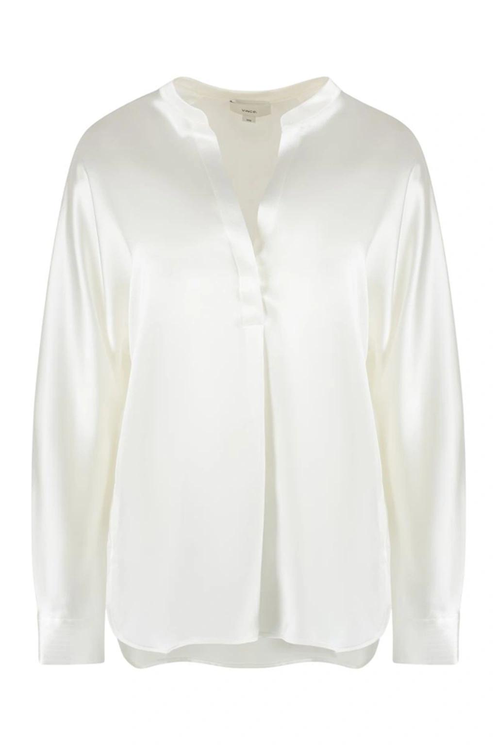 Silk Blouse In White Product Image