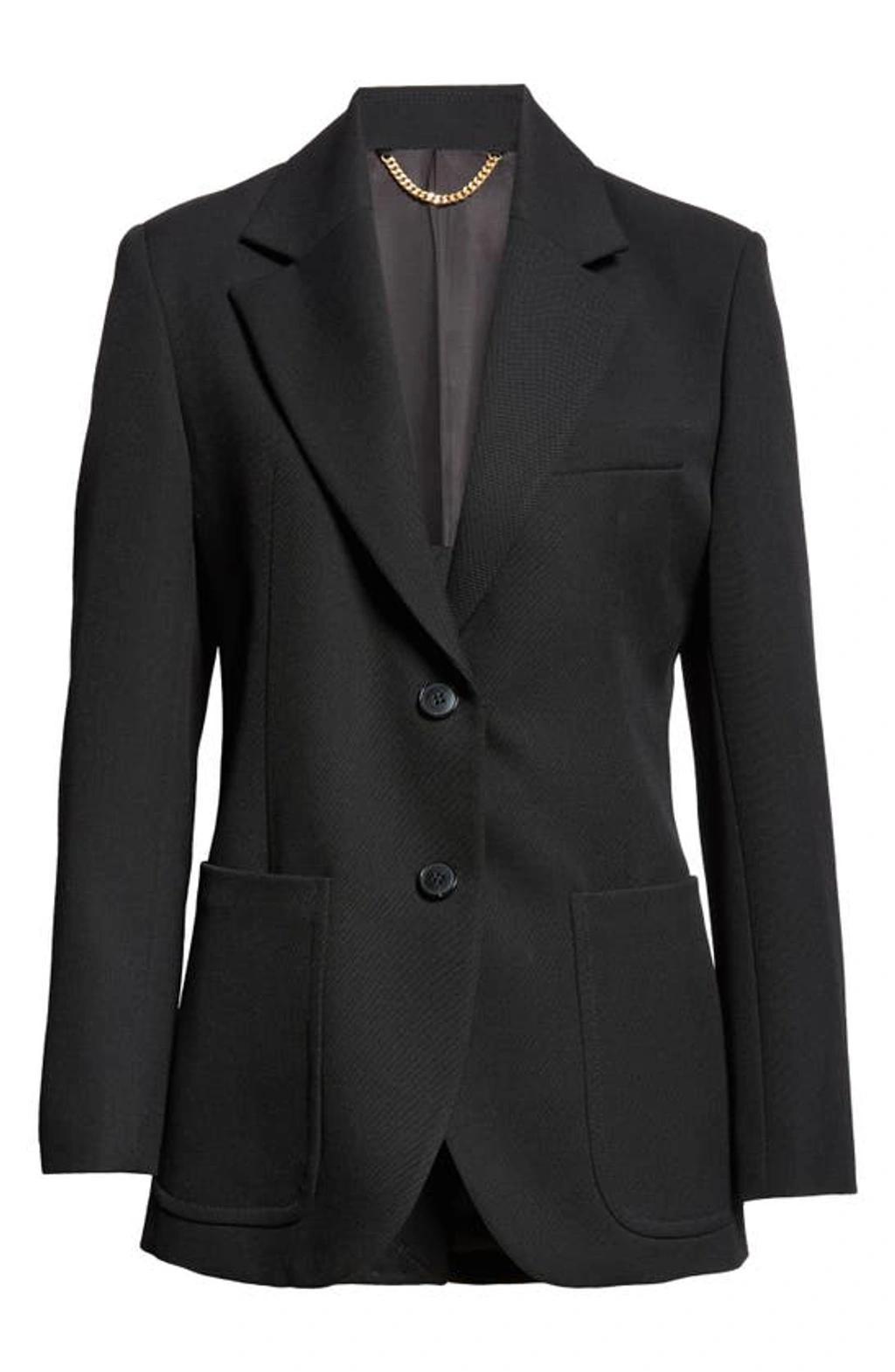 Wool Tuxedo Jacket With Satin Lapels In Black Product Image