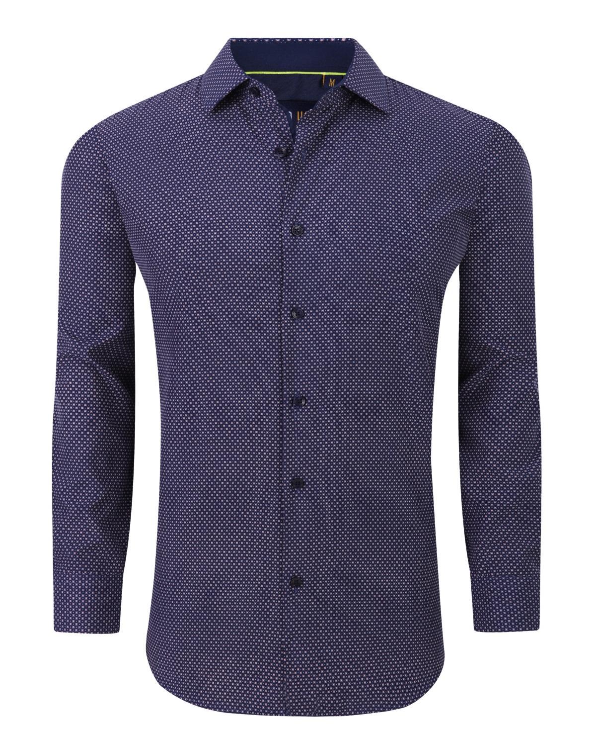 Azaro Uomo Mens Geometric Four-Way Stretch Button Down Shirt Product Image