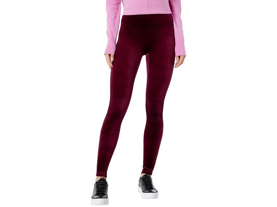 Spanx Velvet Leggings (Rich Burgundy) Women's Casual Pants Product Image