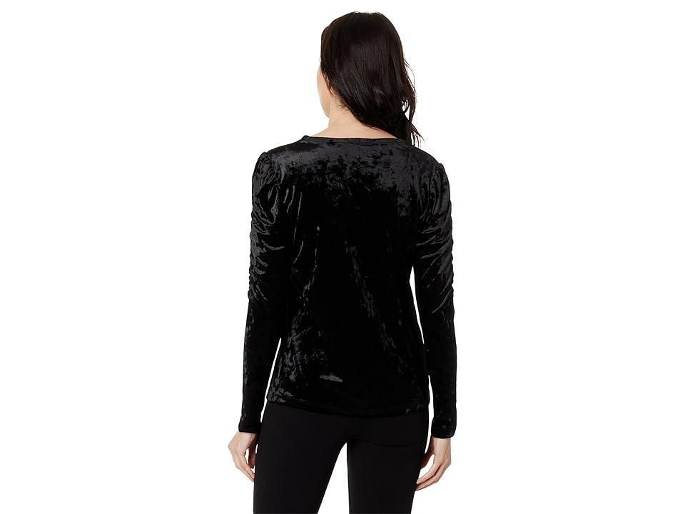 Elliott Lauren Velvet Poof Sleeve Top Women's Clothing Product Image