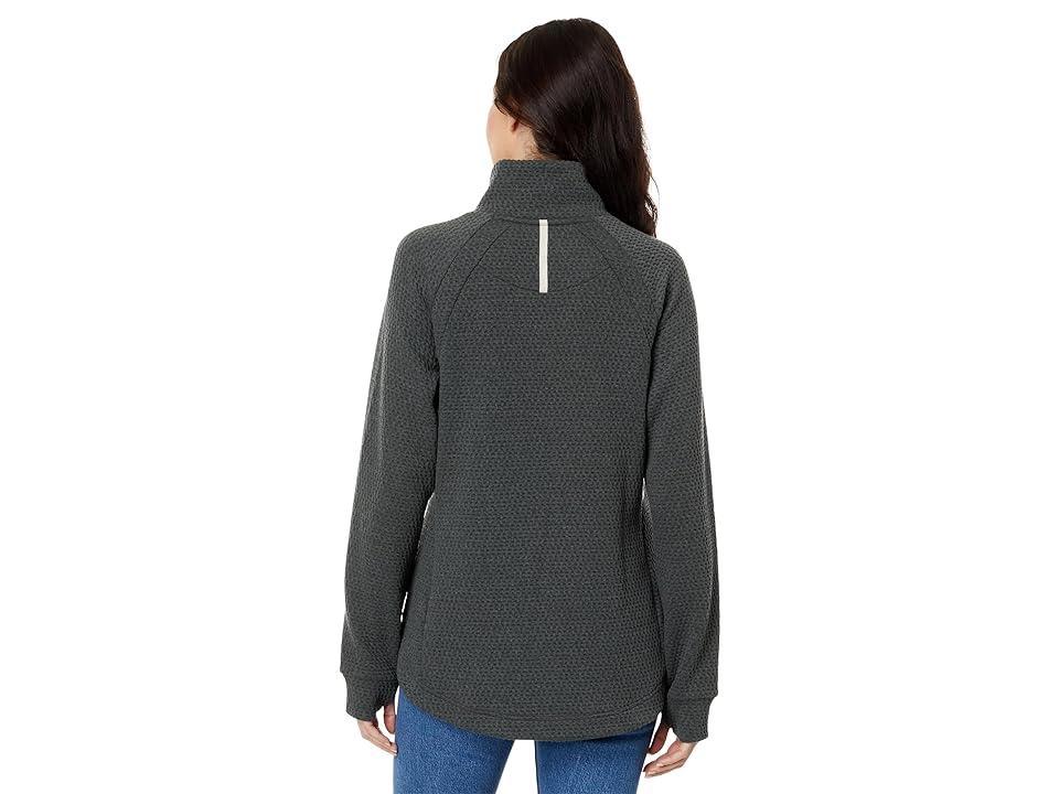 L.L.Bean Ridgeknit Crossneck Pullover (Shale /Black) Women's Clothing Product Image