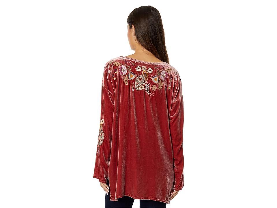 Johnny Was Lori Blouse (Rosewood) Women's Clothing Product Image