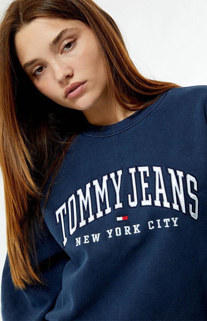 Tommy Jeans Womens Varsity Crew Neck Relaxed Sweatshirt Product Image