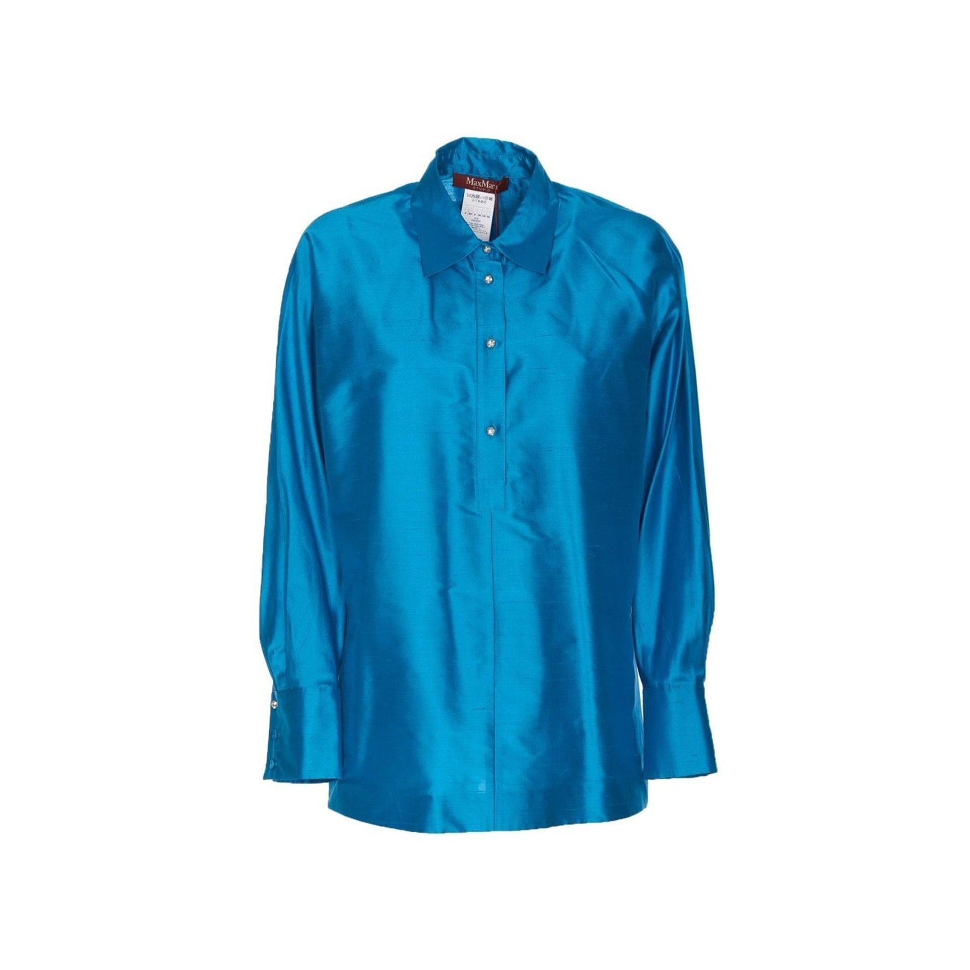 MAX MARA Studio Button Detailed Long In Blue Product Image