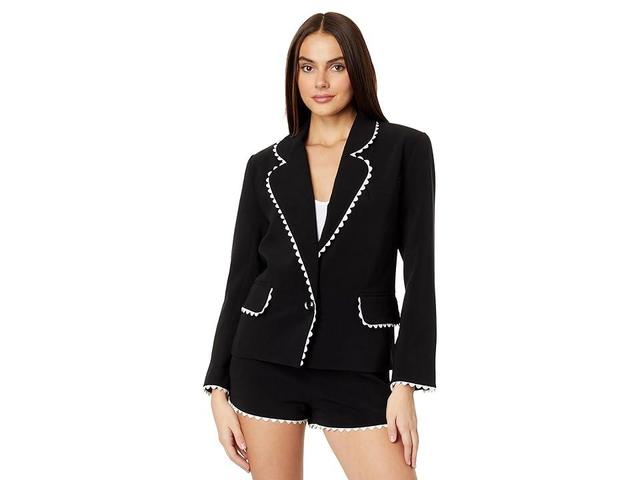 English Factory Rickrack Edge One-Button Blazer Product Image