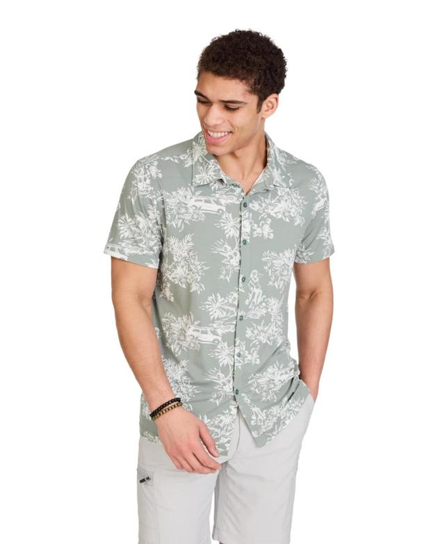 WearFirst Mens Hula Short Sleeve Button Up Shirt Product Image