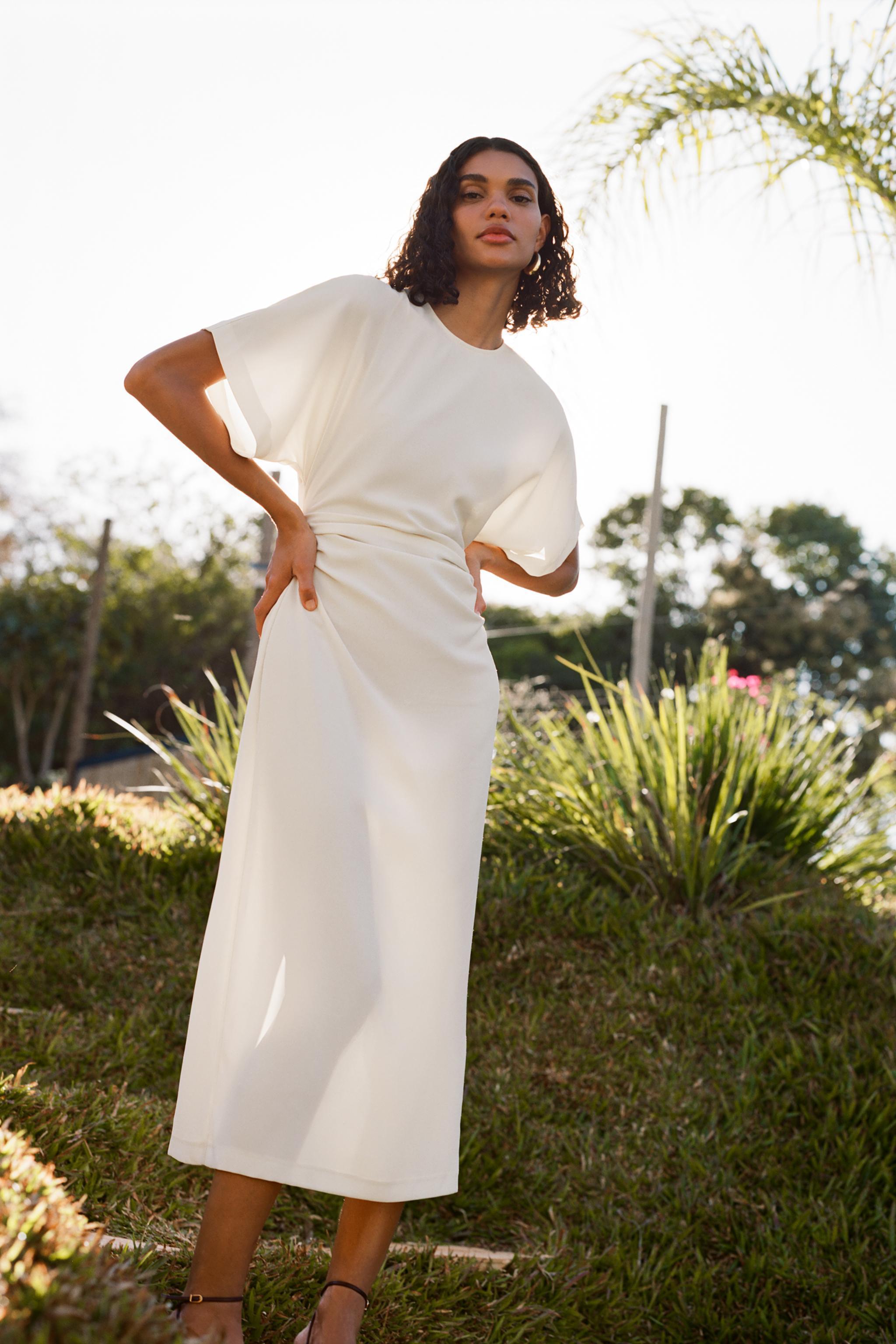 DRAPED FITTED DRESS Product Image