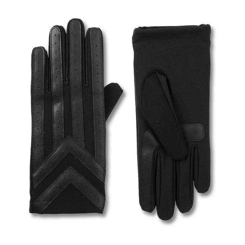 Mens isotoner Lined Water Repellent Heritage Spandex Chevron Gloves Product Image