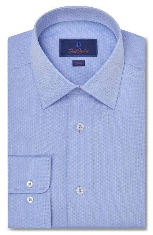 David Donahue Trim Fit Geometric Pattern Microdobby Dress Shirt Product Image