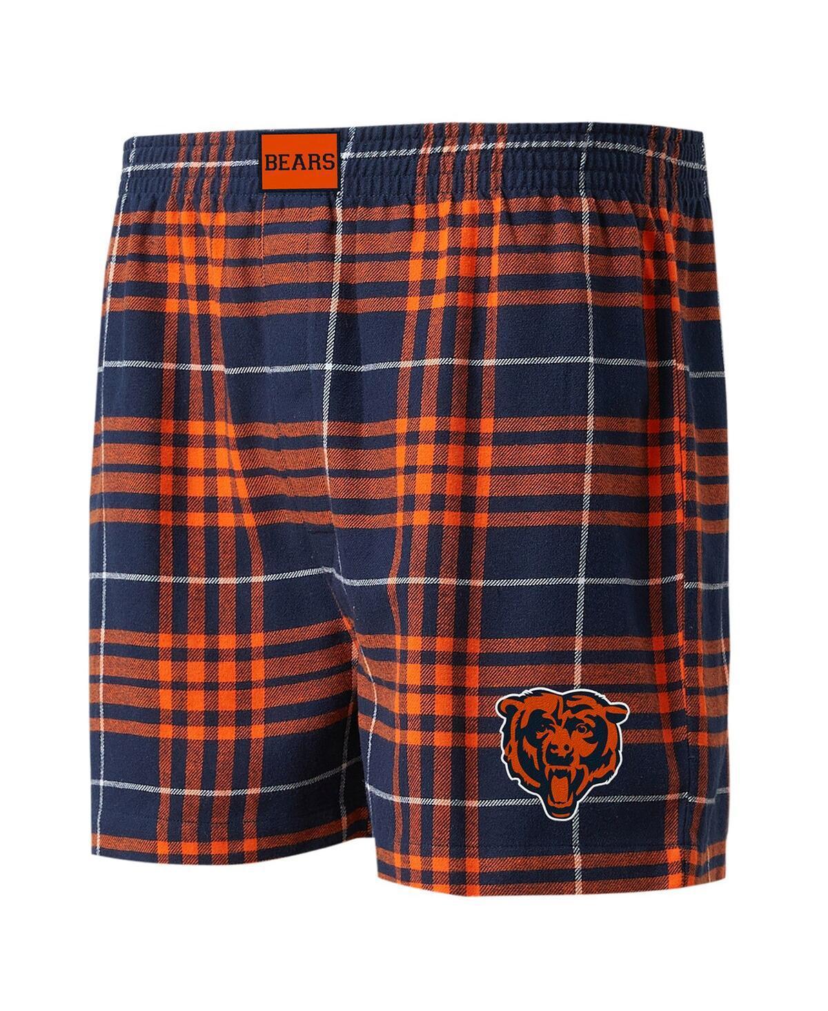 Mens Concepts Sport Navy Chicago Bears Concord Flannel Boxers - Navy Product Image