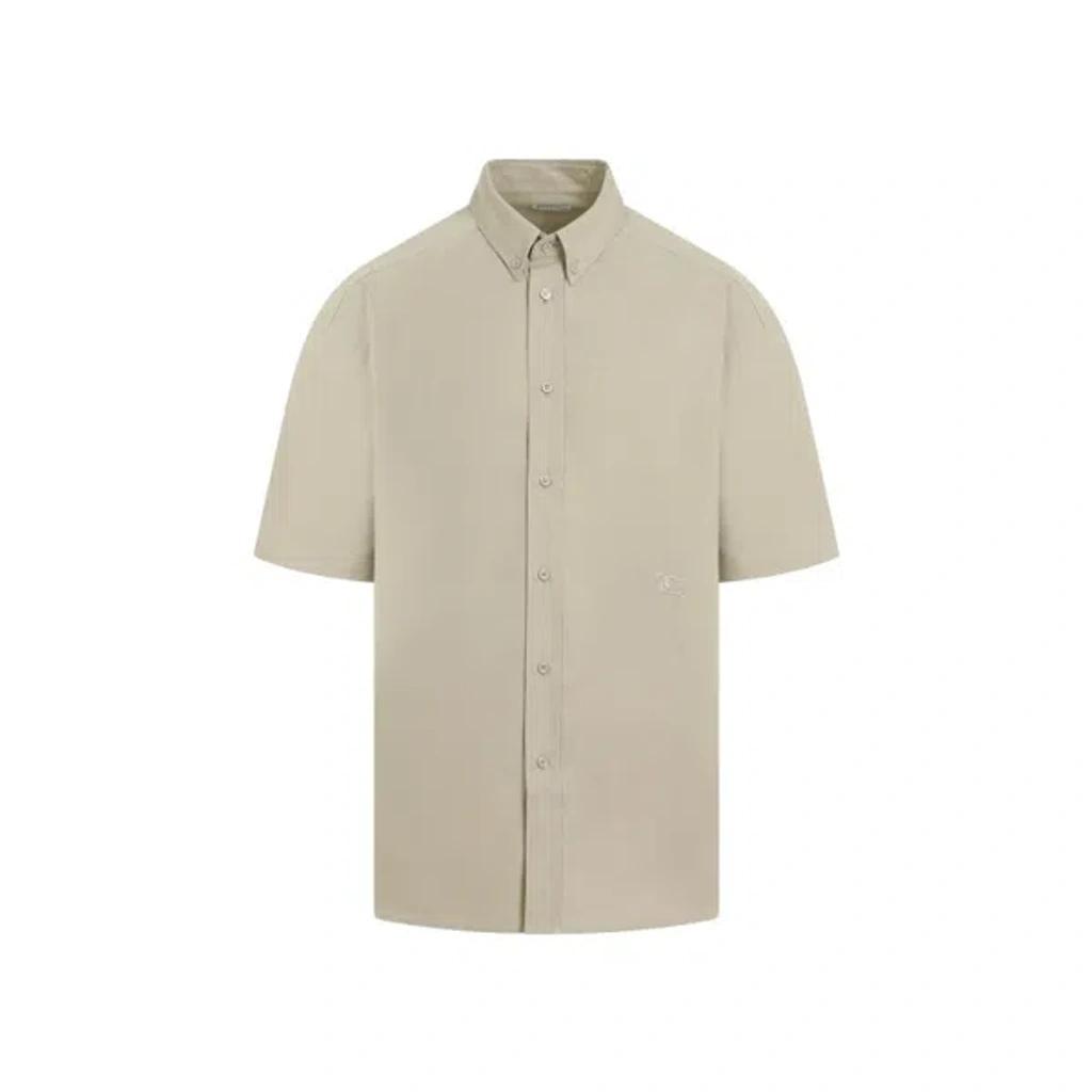 BURBERRY Hunter Green Cotton Shirt Product Image