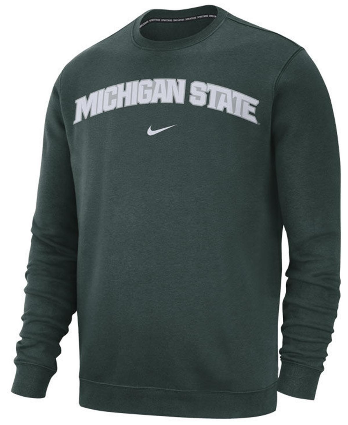 Nike Mens Michigan State Spartans Club Fleece Crewneck Sweatshirt Product Image