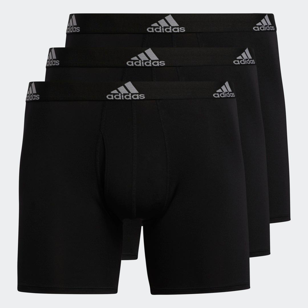 Mens adidas 3-pack Performance Boxer Briefs Black Product Image