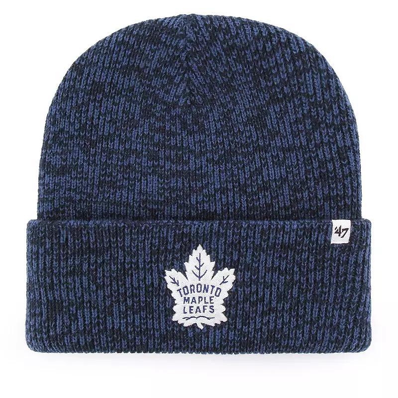 Mens 47 Navy Toronto Maple Leafs Brain Freeze Cuffed Knit Hat, Mpl Blue Product Image