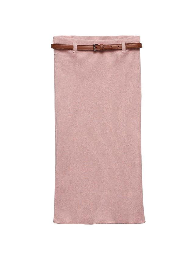 Womens Ribbed Cotton Skirt Product Image