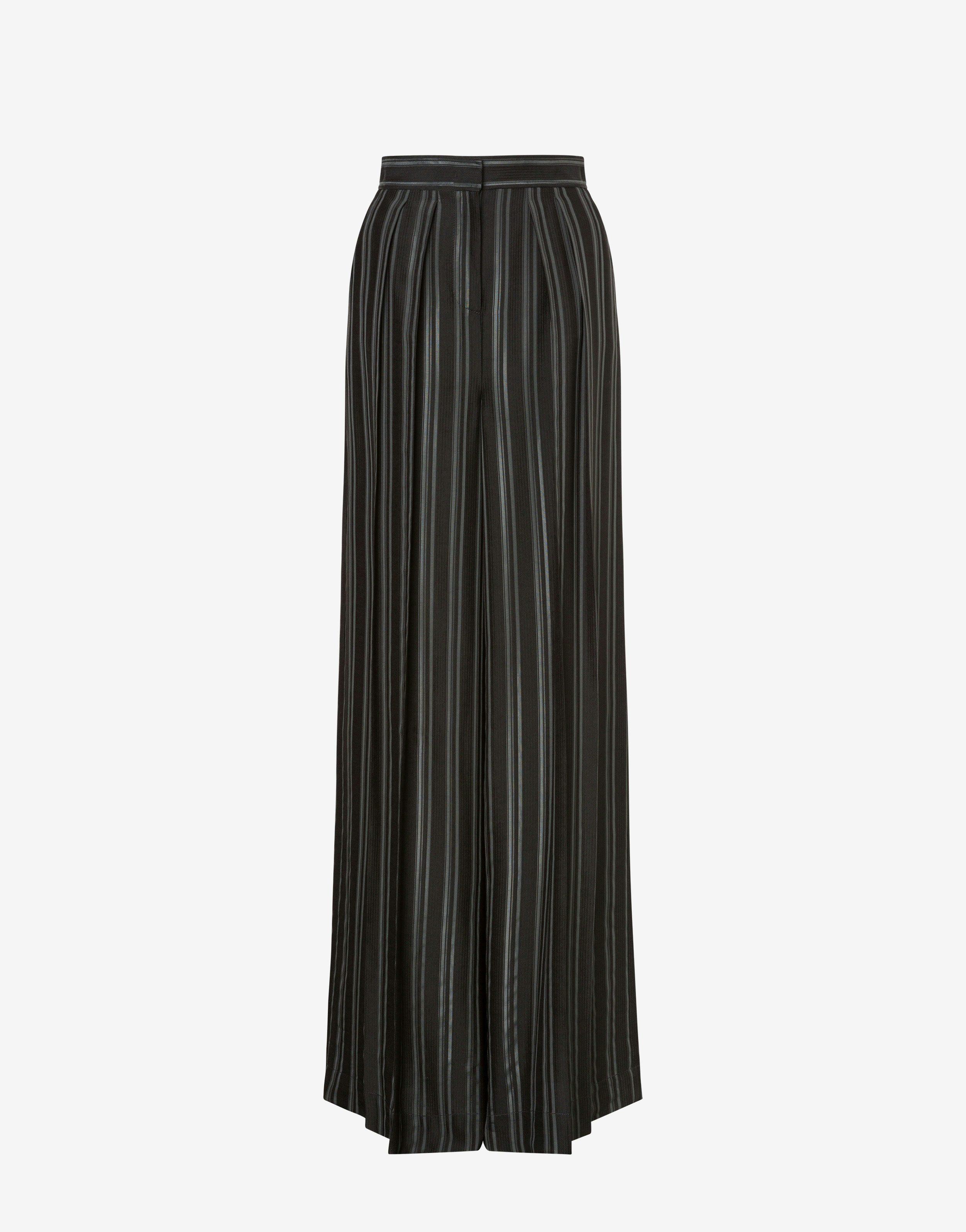 Striped viscose knit palazzo trousers Product Image