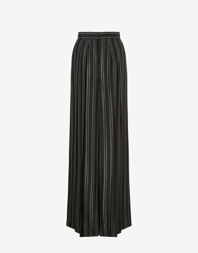 Striped viscose knit palazzo trousers Product Image