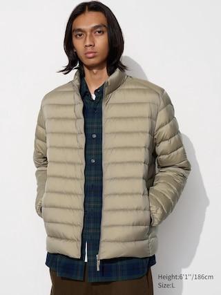 Mens Ultra Light Down Jacket with Anti-Static Beige Small UNIQLO US Product Image