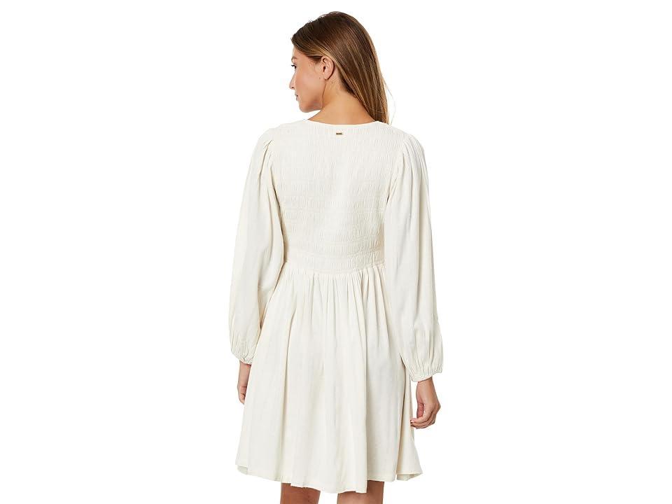 Rip Curl Talia Long Sleeve Dress (Cream) Women's Dress Product Image