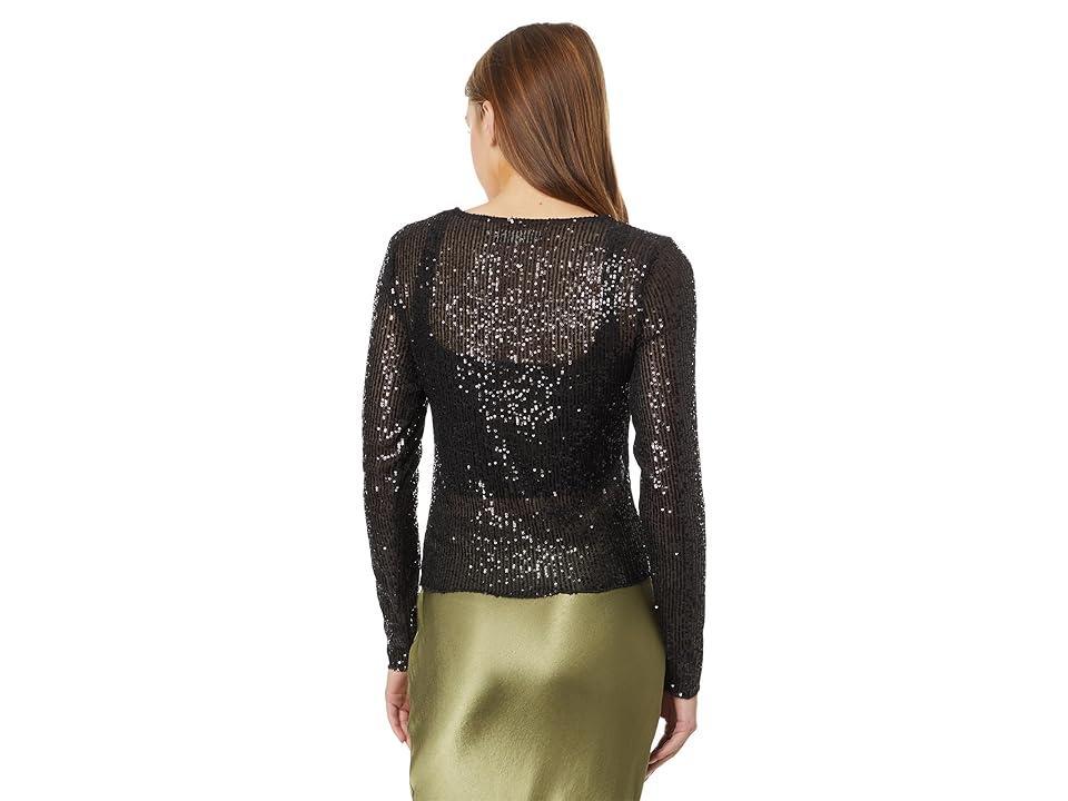 Lucky Brand Sequin Knit Top Women's Clothing Product Image