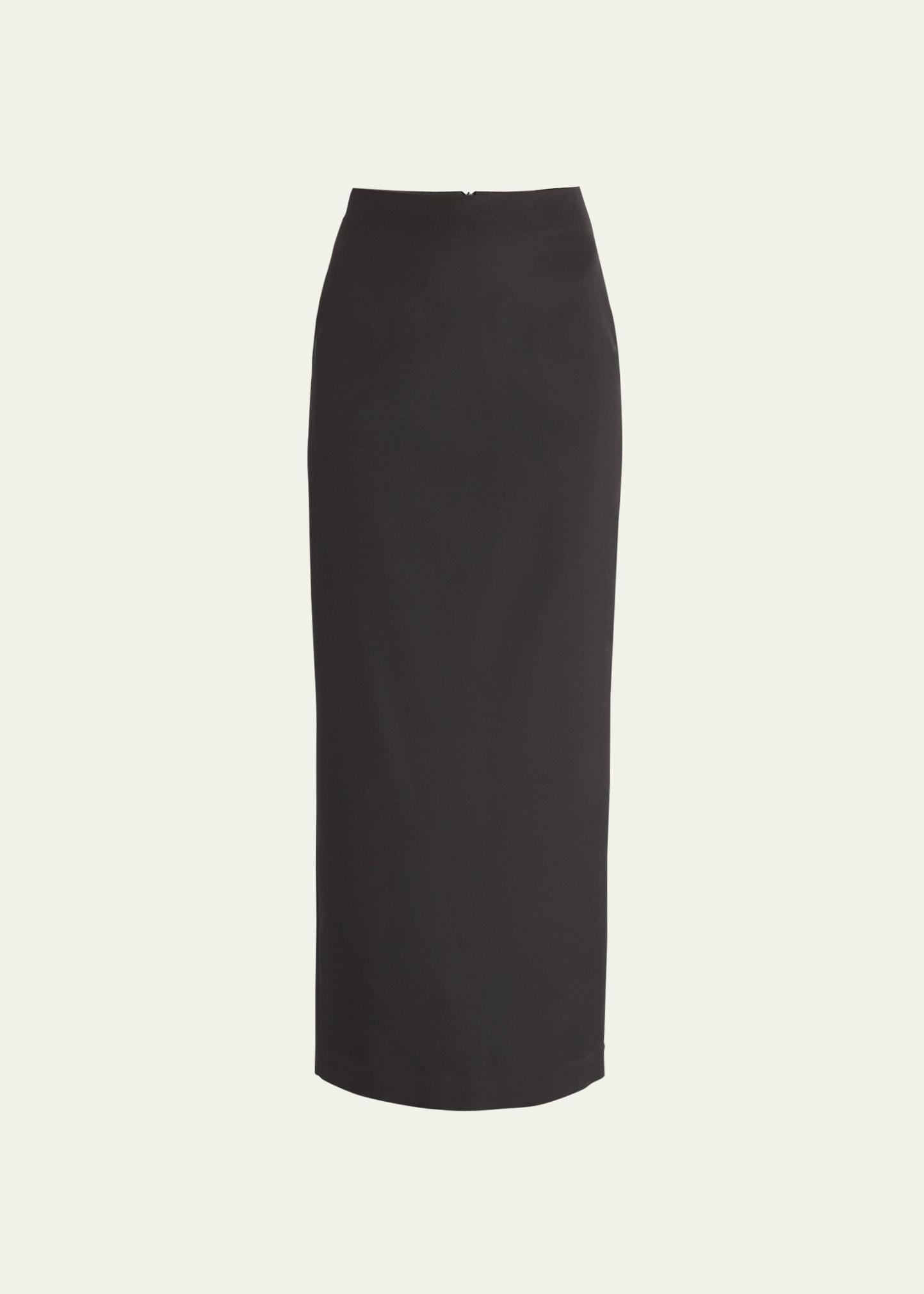 THE ROW Bartellette Long Viscose Skirt In Black Product Image