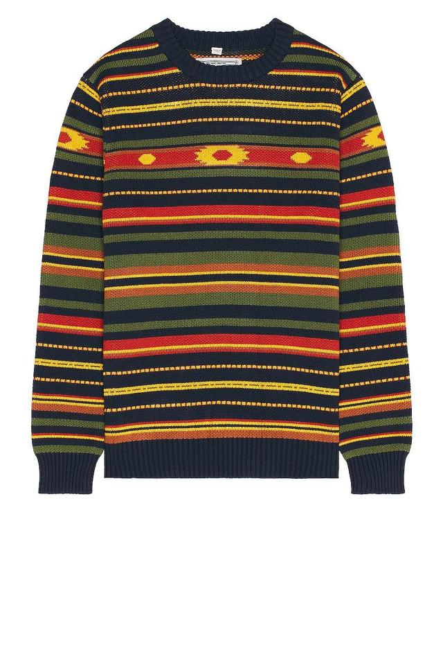 Schott NYC Multistripe Sweater in Multi - Green. Size M (also in S, XL/1X). Product Image