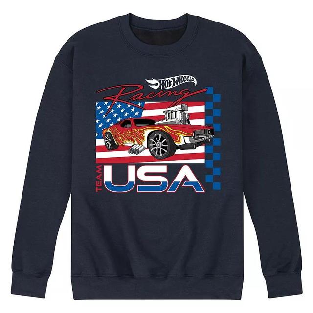 Mens Hot Wheels Americana Fleece Sweatshirt Blue Product Image