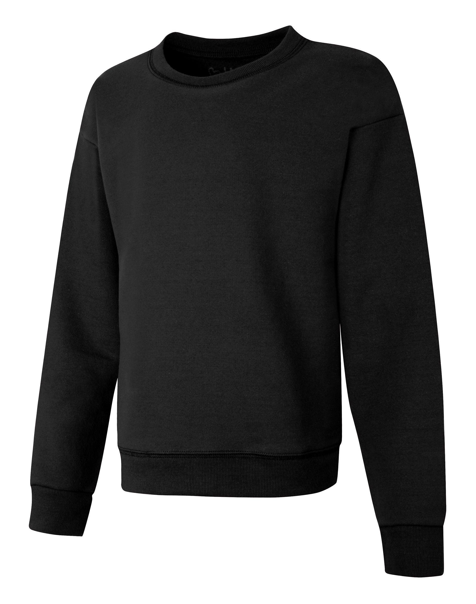 Hanes EcoSmart Girls Fleece Sweatshirt Black S Product Image