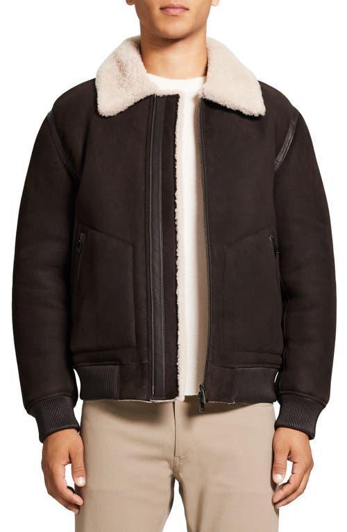 Theory Faux Shearling Lined Bomber Jacket Product Image