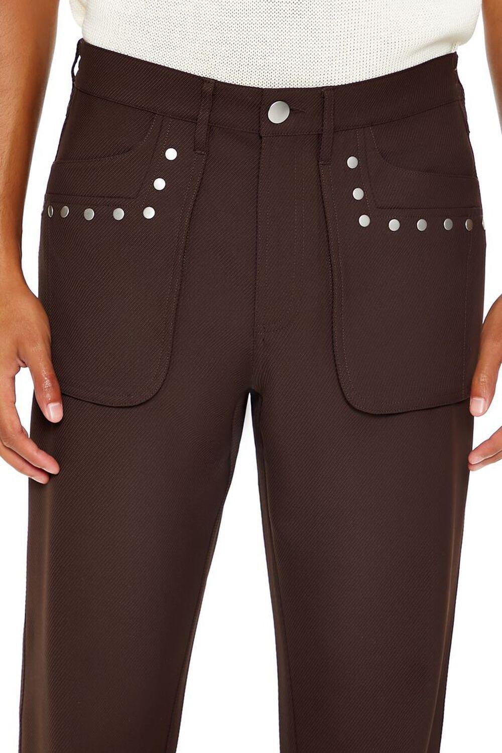 Studded Slim-Fit Mid-Rise Pants | Forever 21 Product Image