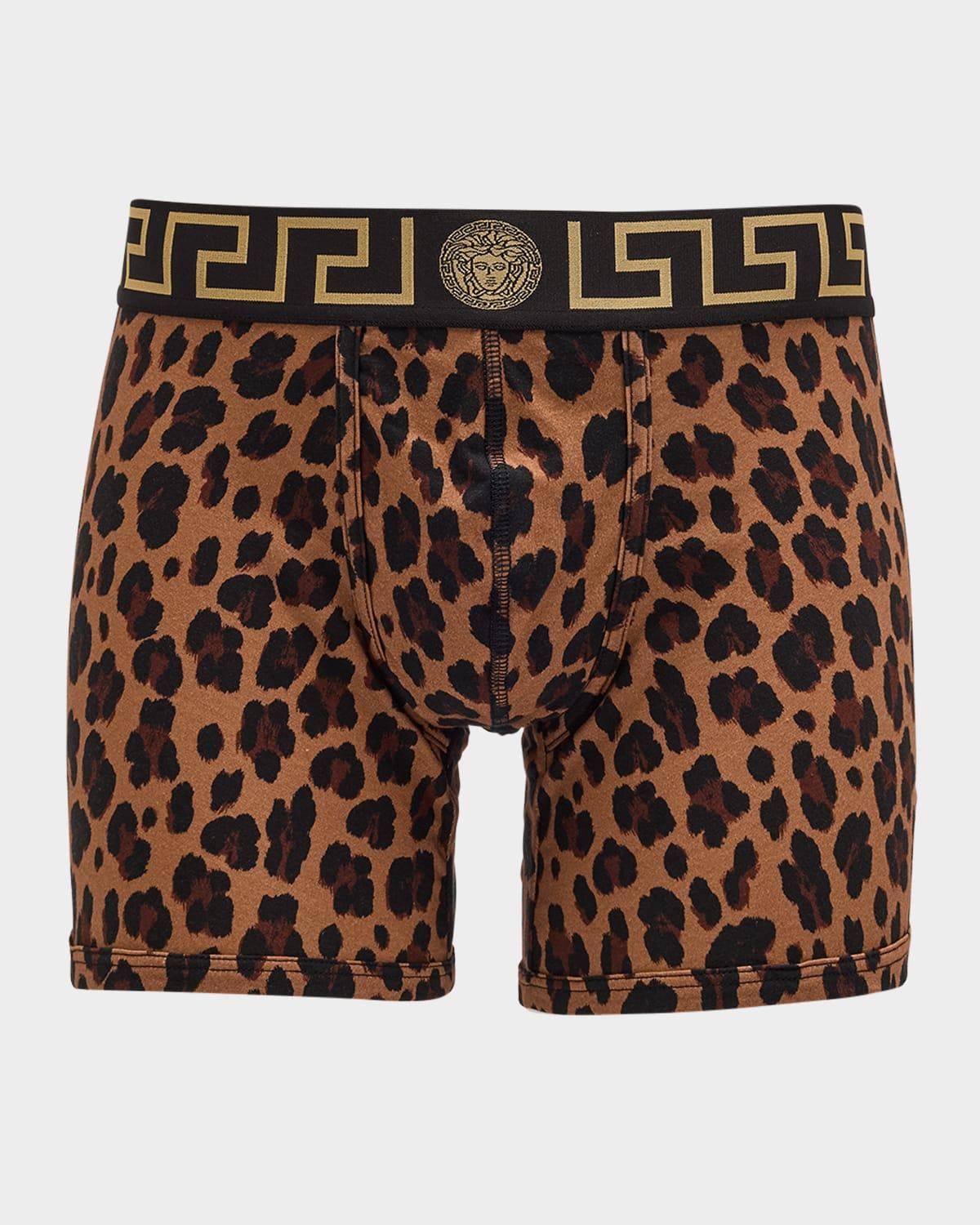 Mens Leopard-Print Boxer Briefs Product Image