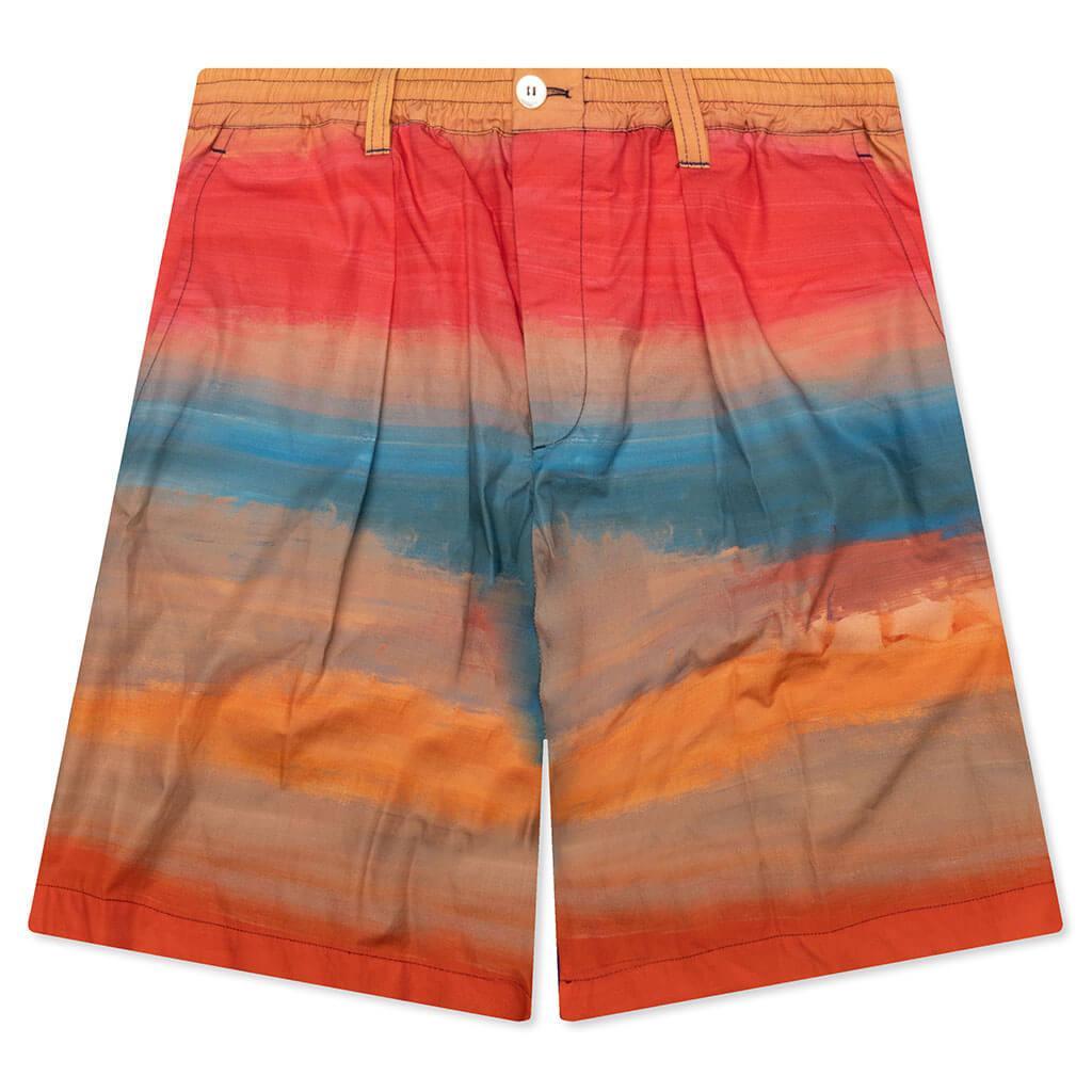 Poplin Stretch Waist Shorts - Multicolor Male Product Image