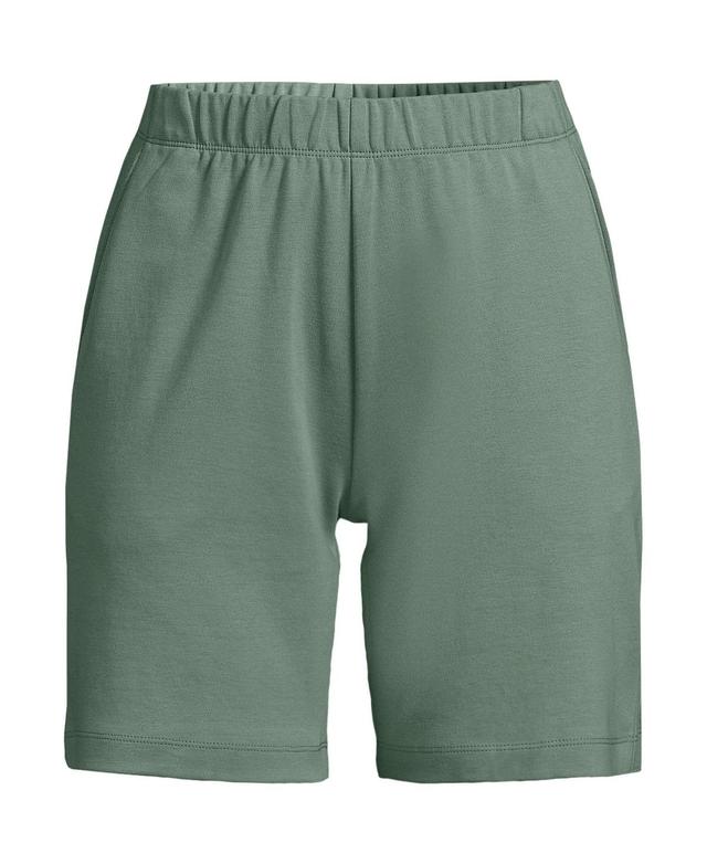 Petite Lands End Sport Knit Pull-On Shorts, Womens Product Image