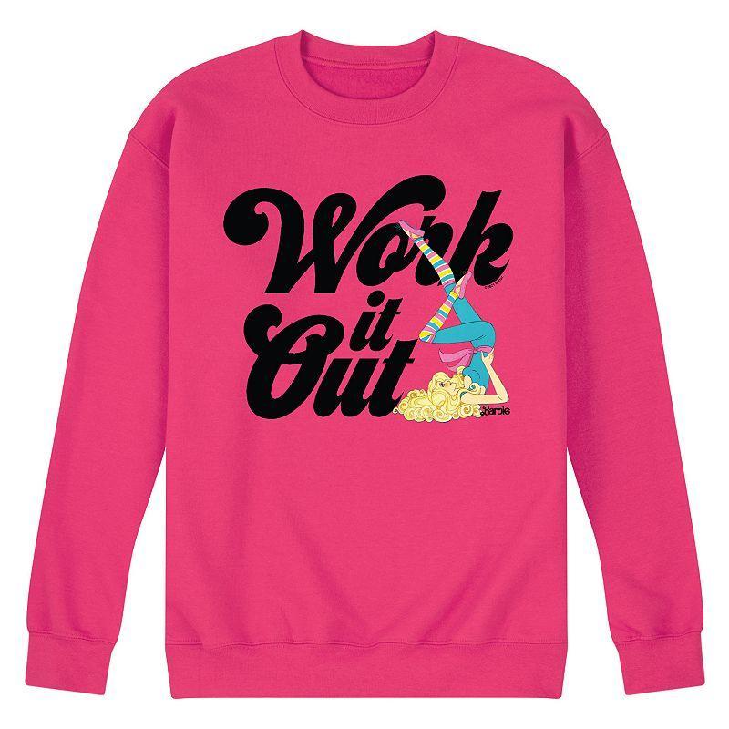 Mens Barbie Work It Out Fleece Sweatshirt Product Image