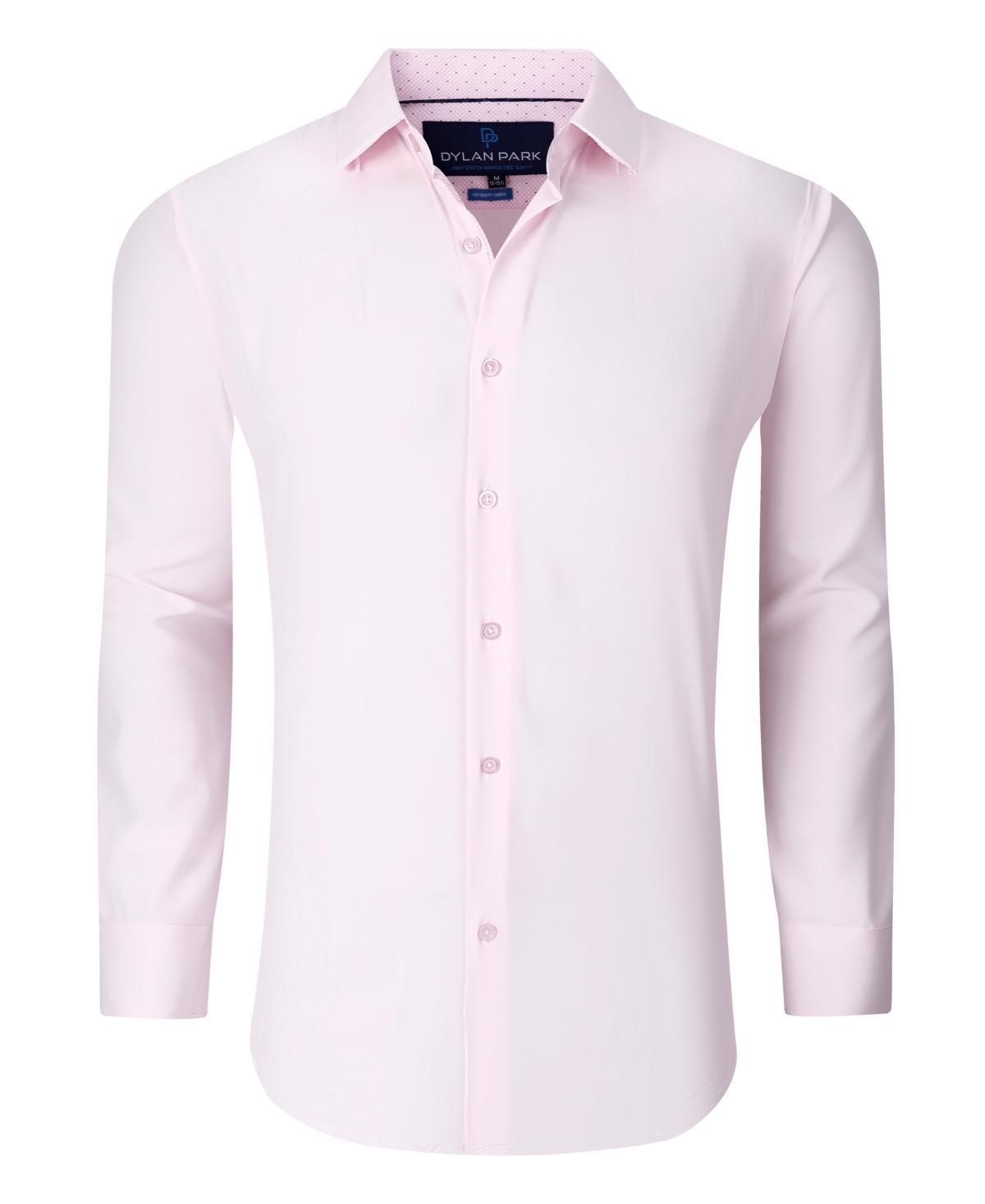 Dylan Park Mens Geometric Performance Stretch Button Down Dress Shirt Product Image