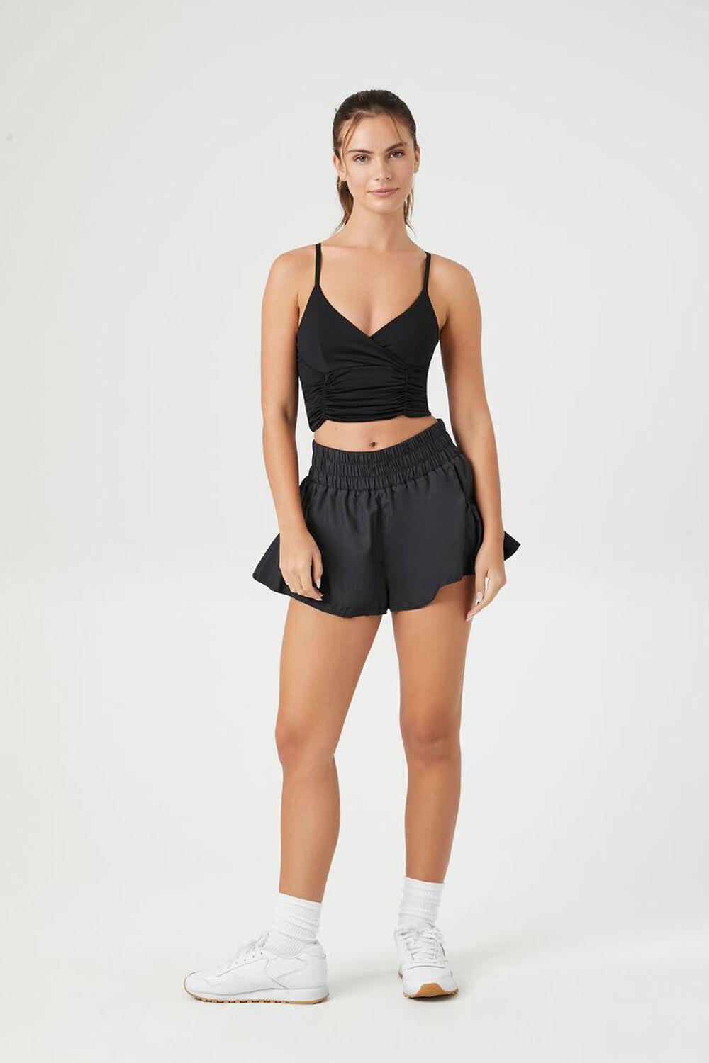 Active Smocked Flare Shorts | Forever 21 Product Image