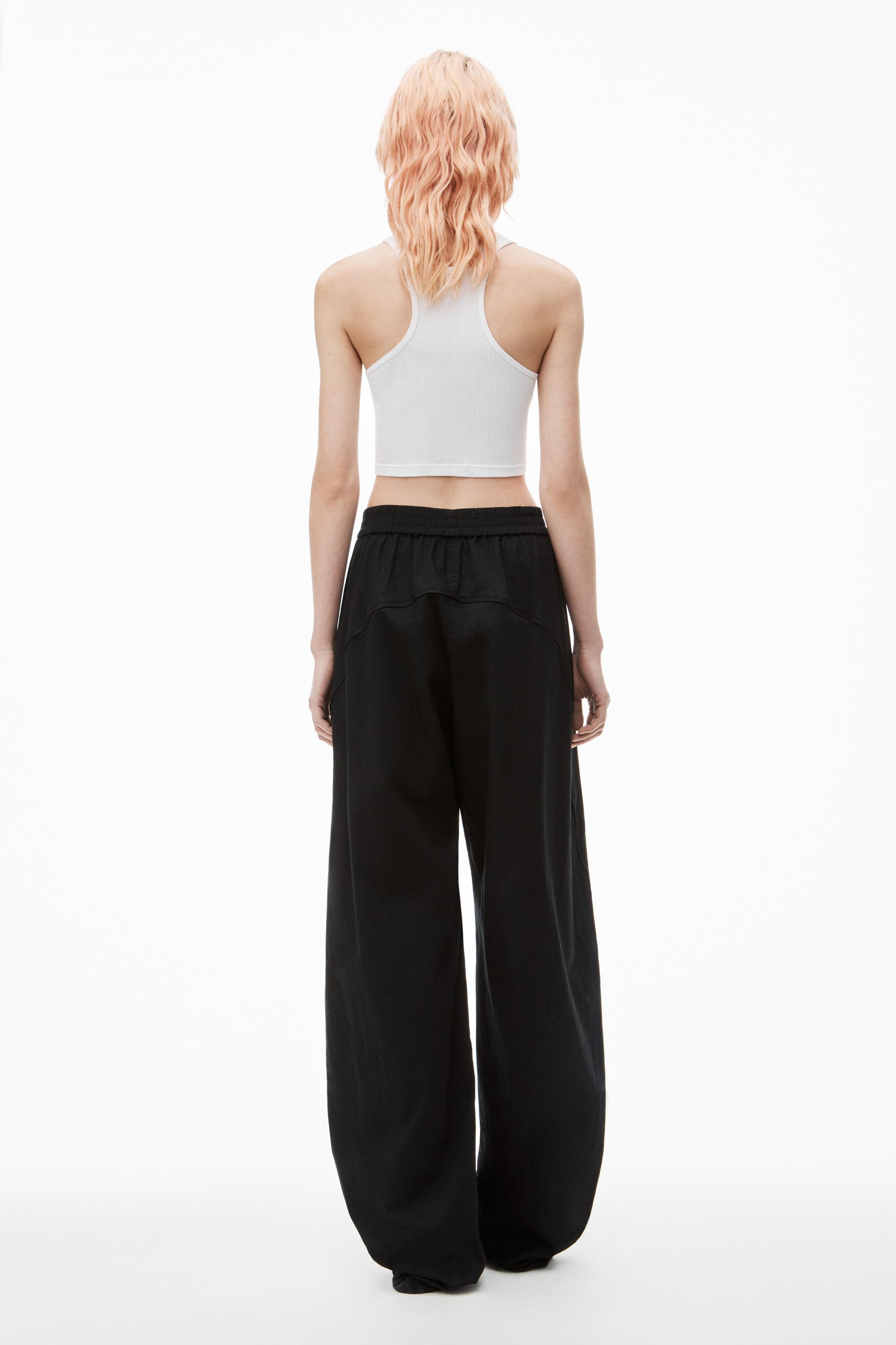 Piped Track Pants In Cotton Twill Product Image