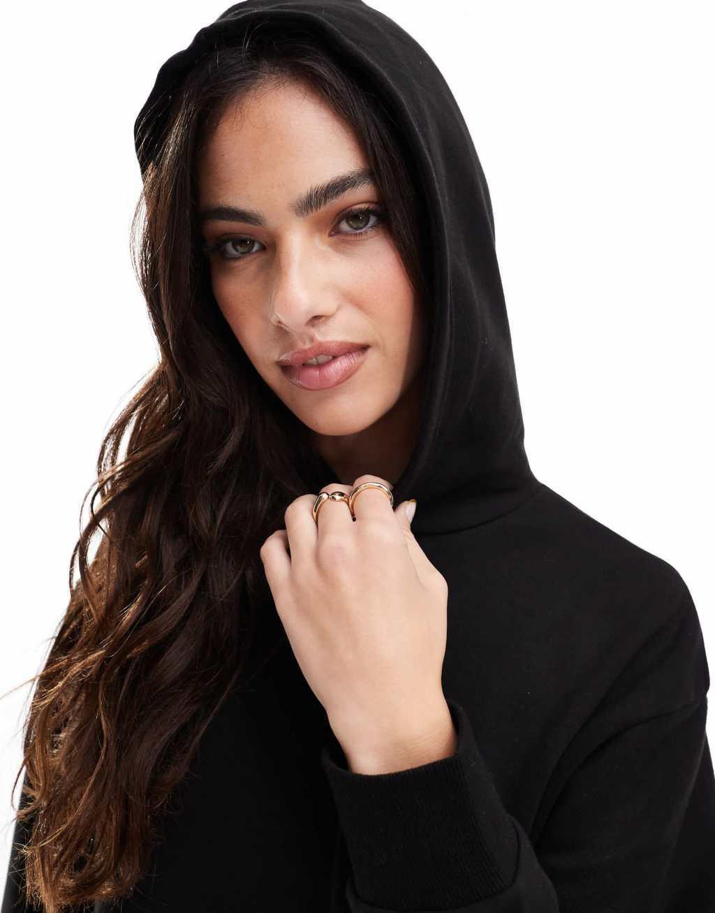 Stradivarius hoodie in black Product Image