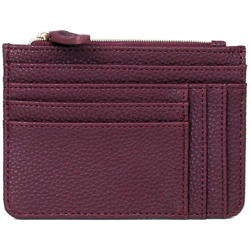 Julia Buxton Solid Pebble Faux Leather Slot Coin Case Product Image