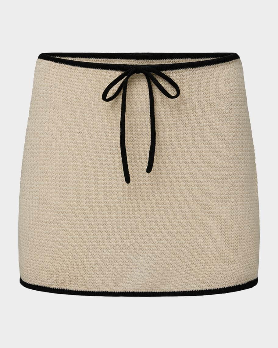 Linen Knit Mini Skirt Product Image