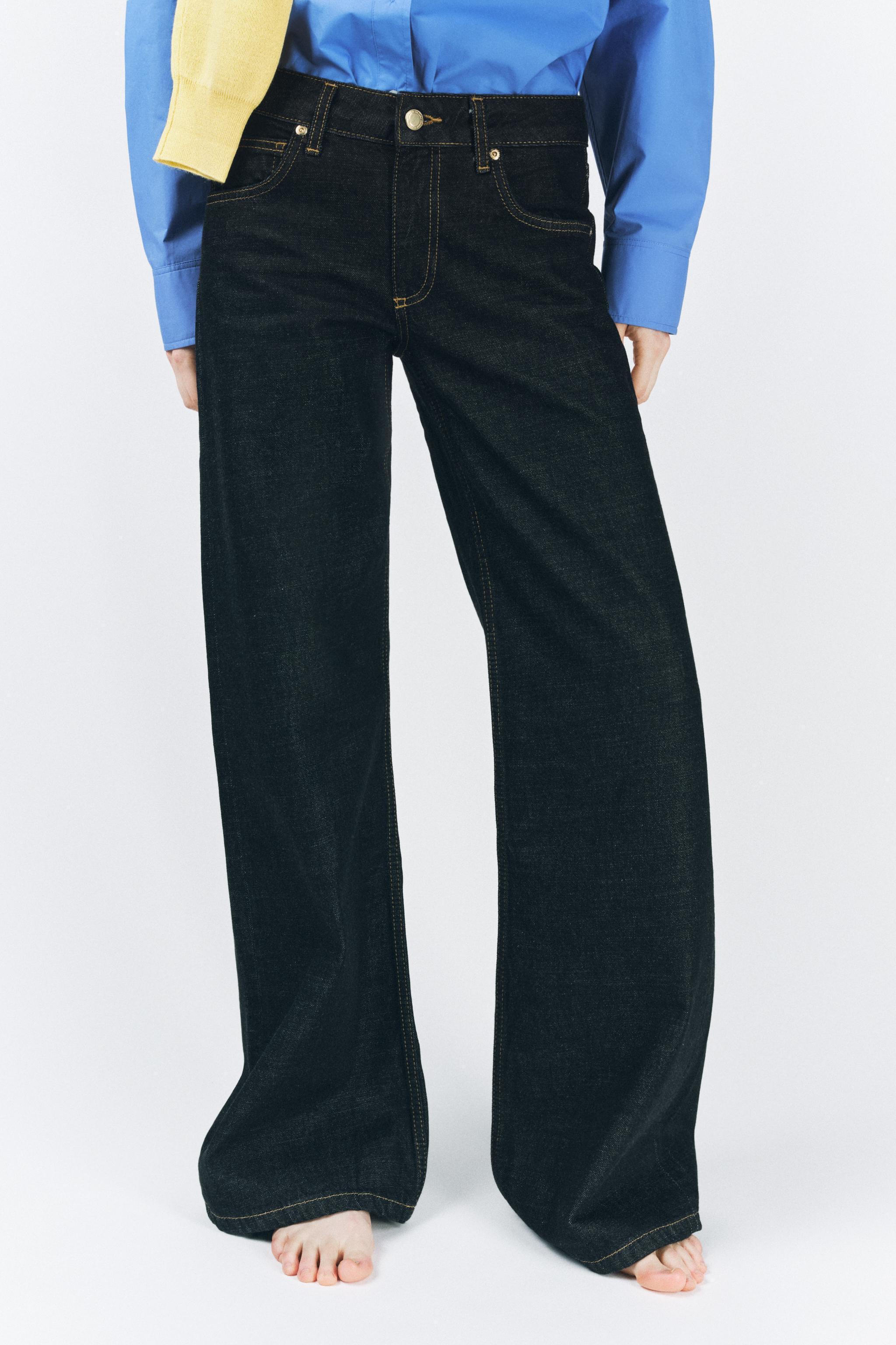 ZW COLLECTION WIDE LEG LOW RISE JEANS Product Image