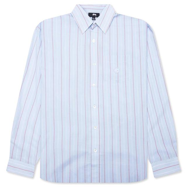 Classic L/S Shirt Stripe - Light Blue Male Product Image