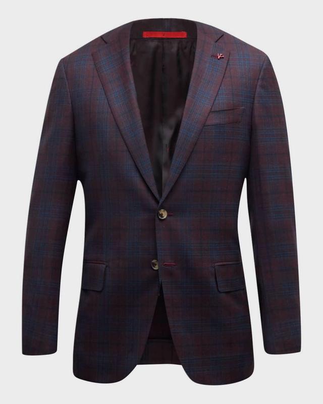 Men's Plaid Wool Sport Coat Product Image