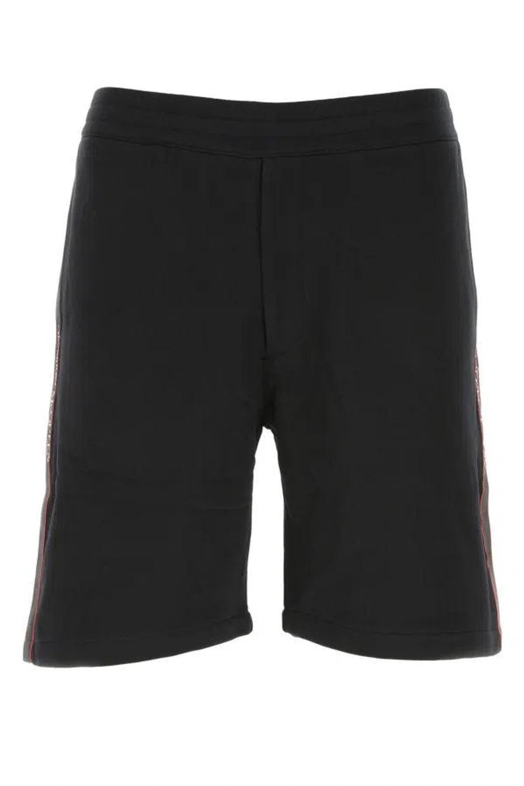 Man Black Cotton Bermuda Shorts Product Image