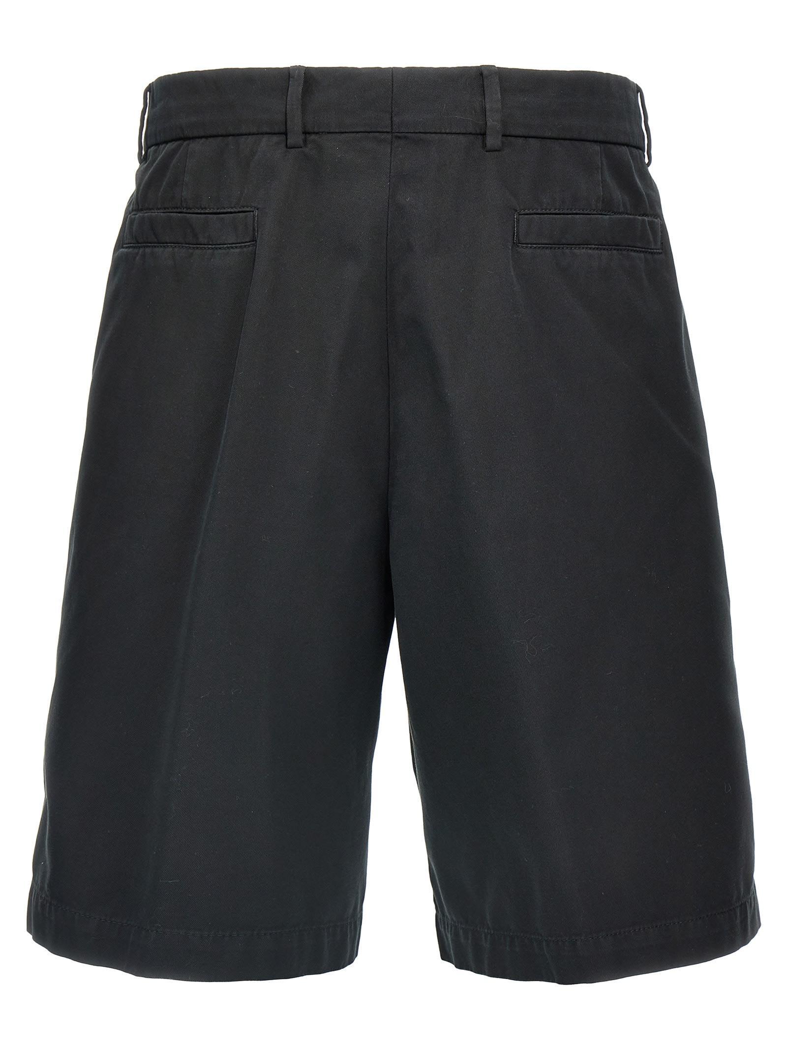 BRUNELLO CUCINELLI Cotton Bermuda Shorts In Black Product Image