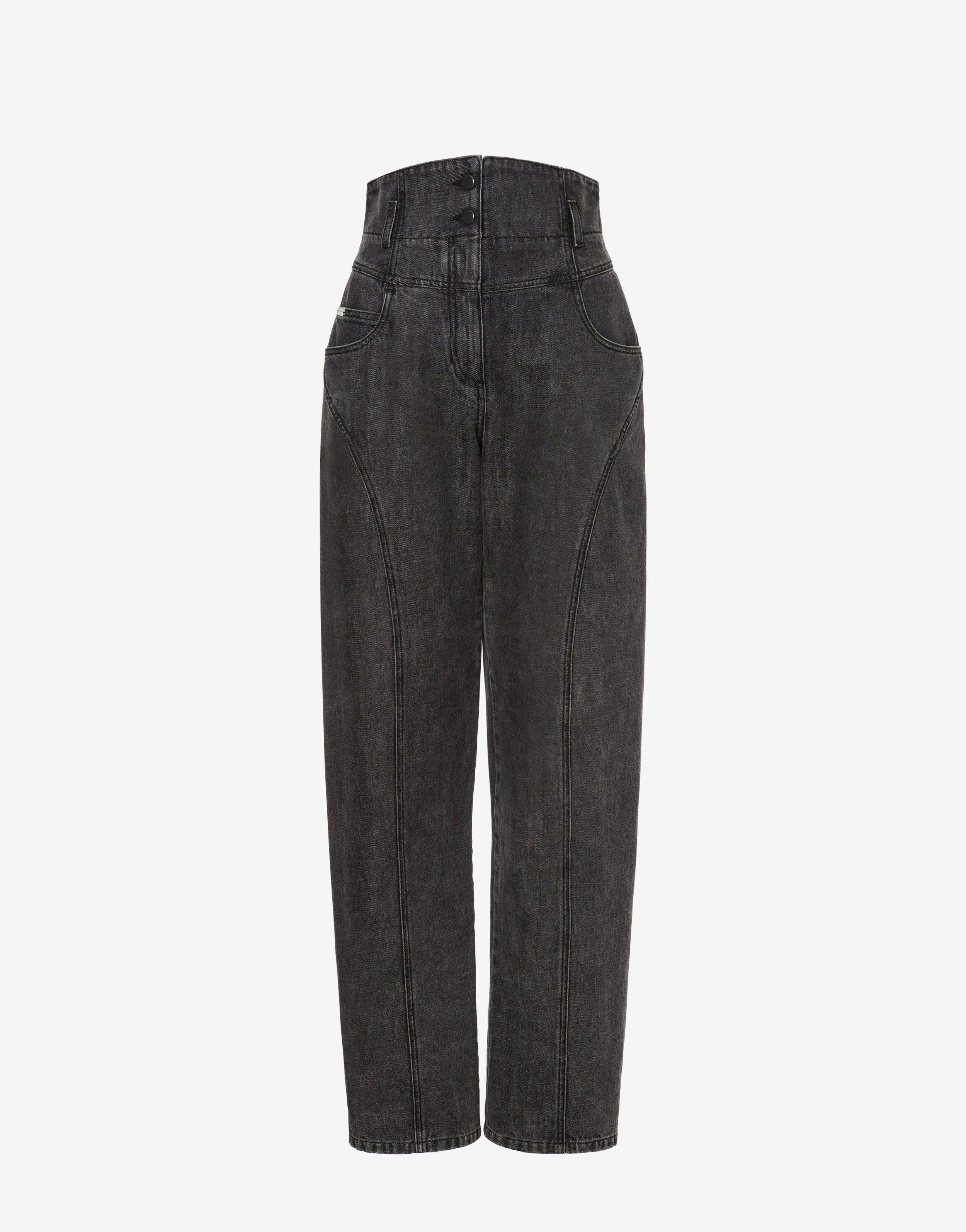 Marbled denim trousers Product Image