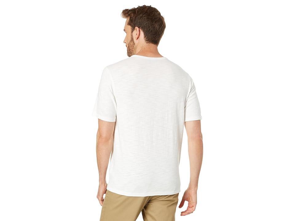 Mens Slub Split Neck Short-Sleeve T-Shirt Product Image